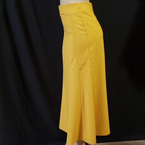 Wall St yellow Long skirt back zipper size Small - Picture 3 of 7